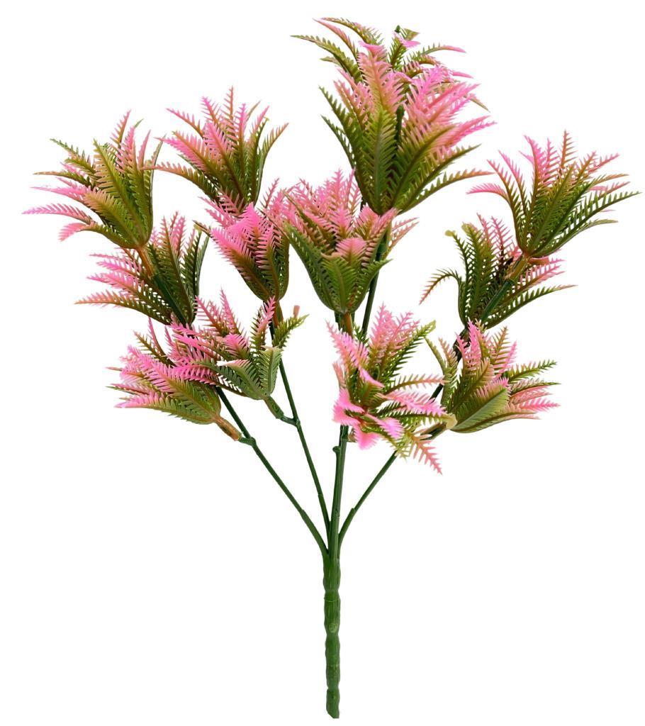 Yapay Çiçek Plastik Demet Pembe Mini Sıkas Demeti Garnitür Aradal Dekoratif Yapay Bitki