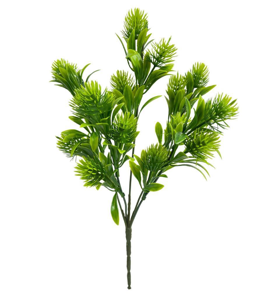 Yapay Çiçek Plastik Demet Yeşil Mini İğneli Çam Demeti Garnitür Aradal Dekoratif Yapay Bitki