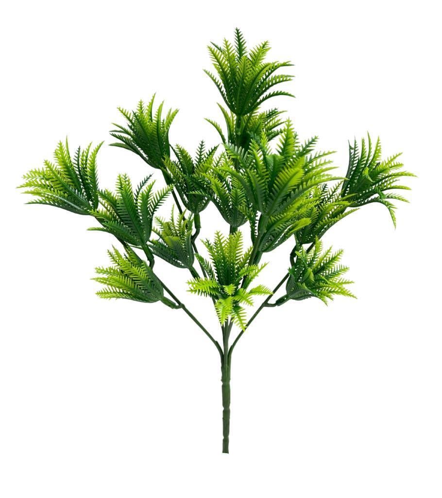 Yapay Çiçek Plastik Demet Yeşil Mini Sıkas Demeti Garnitür Aradal Dekoratif Yapay Bitki