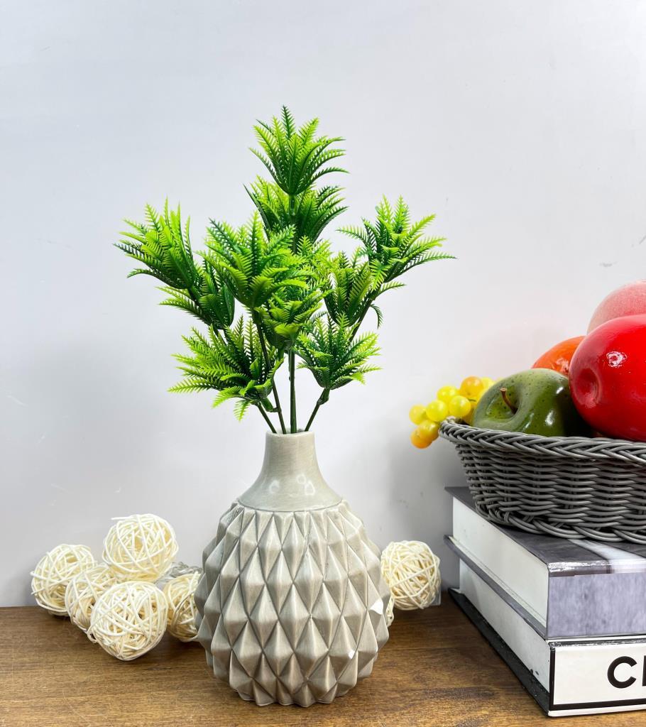 Yapay Çiçek Plastik Demet Yeşil Mini Sıkas Demeti Garnitür Aradal Dekoratif Yapay Bitki