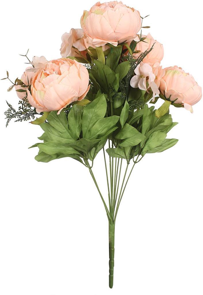 Yapay Çiçek Şakayık 5 Kafalı Büyük Boy Demet İpek Kumaş SOMON