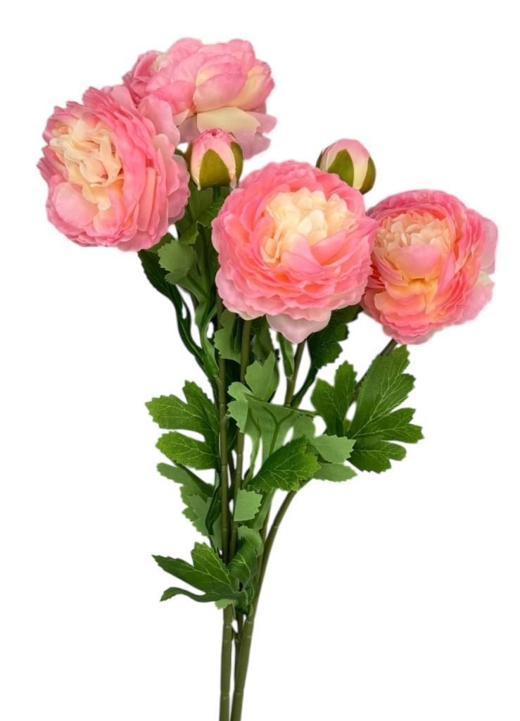 Yapay Çiçek Şakayık Çiçeği Pembe Açık Renk 2 Çiçek 1 Tomurcuk 50Cm