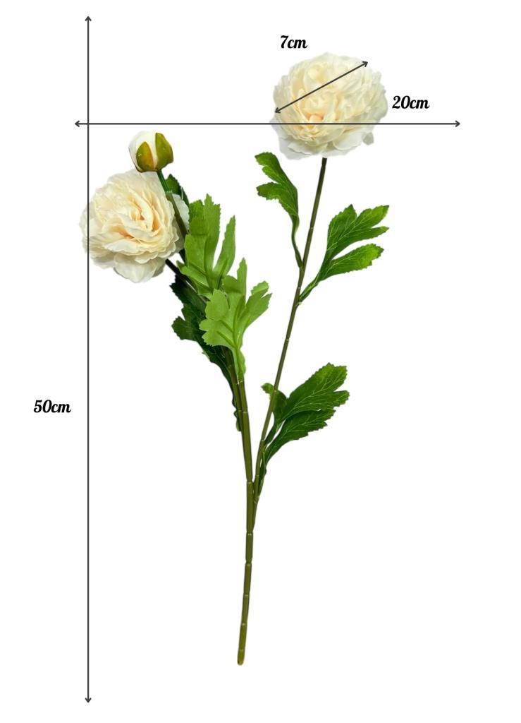 Yapay Çiçek Şakayık Çiçeği Soft Pembe Renk 2 Çiçek 1 Tomurcuk 50Cm