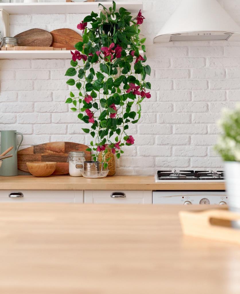 Yapay Çiçek Saksıda Fuşya Begonvil Çiçeği 9 Dallı 100cm Sarkan Çiçek