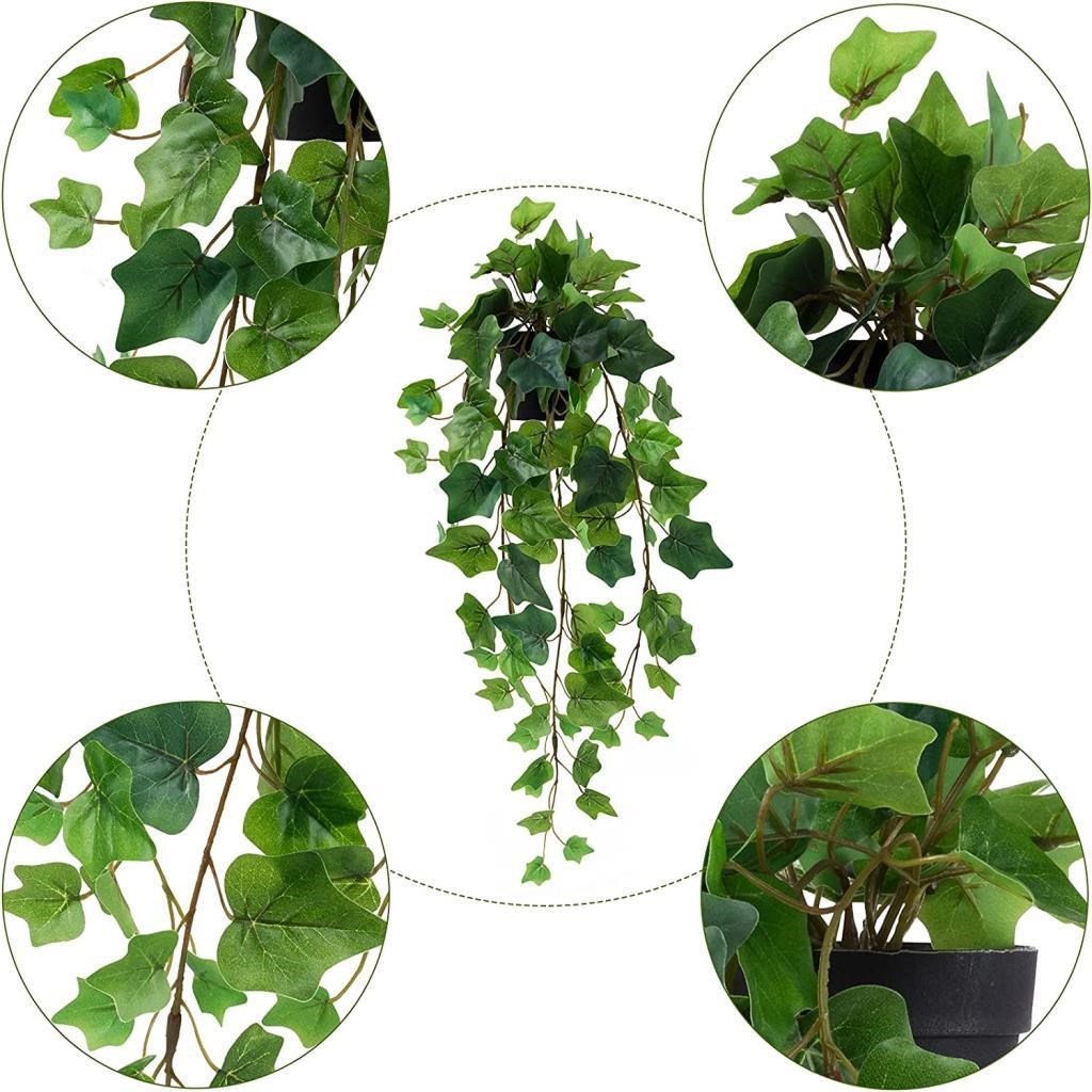 Yapay Çiçek Saksıda Sarkan Dev Hedera 80cm Yapay Sarmaşık Yeşil