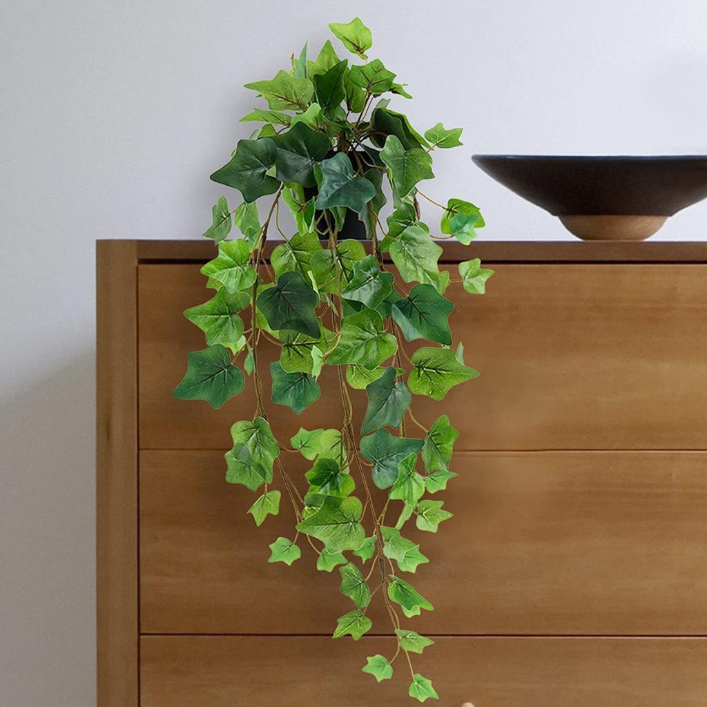 Yapay Çiçek Saksıda Sarkan Dev Hedera 80cm Yapay Sarmaşık Yeşil