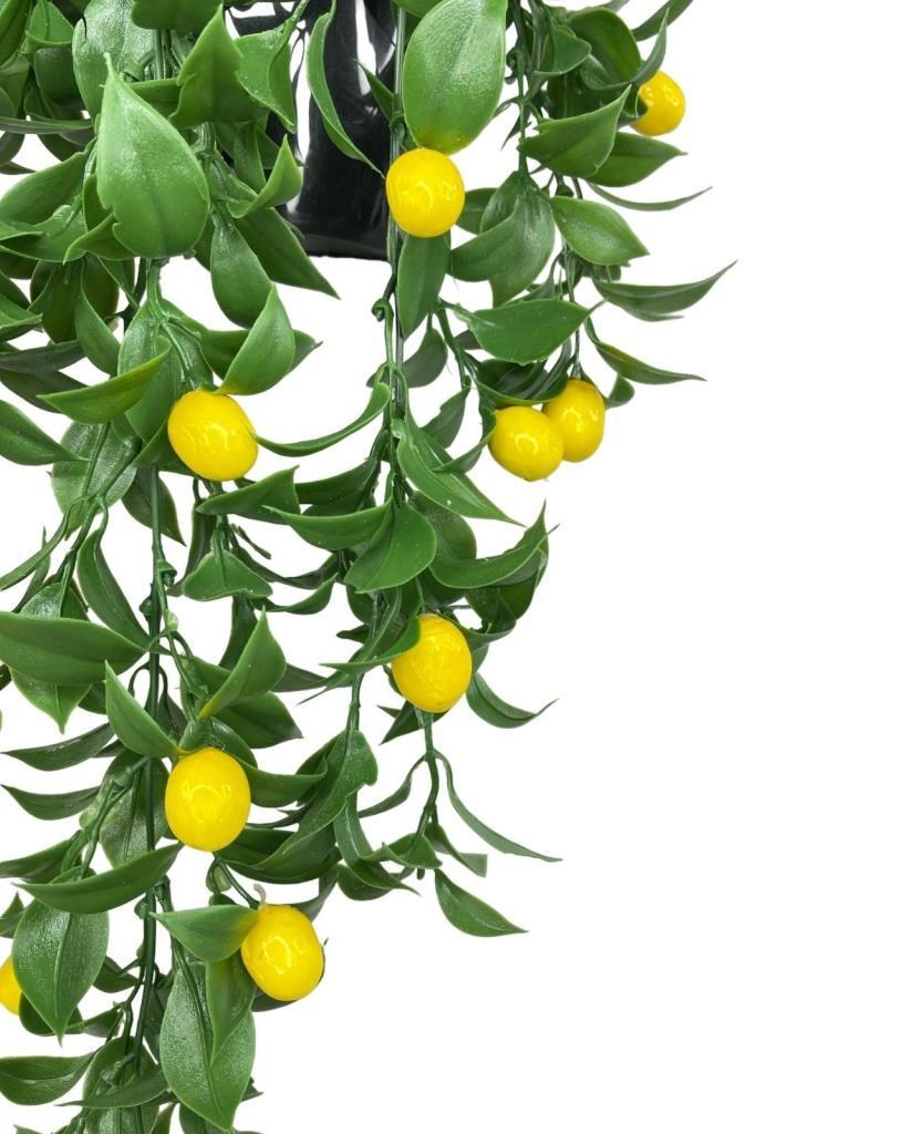 Yapay Çiçek Saksıda Sarkan Limon 60*20cm 