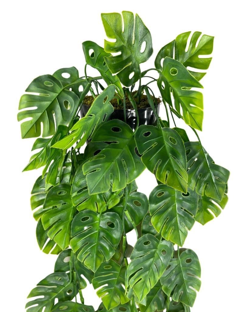 Yapay Çiçek Saksıda Sarkan Monstera Deve Tabanı Yapay Sarmaşık Pastel 60cm