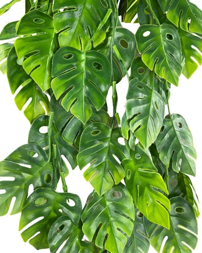 Yapay Çiçek Saksıda Sarkan Monstera Deve Tabanı Yapay Sarmaşık Pastel 60cm