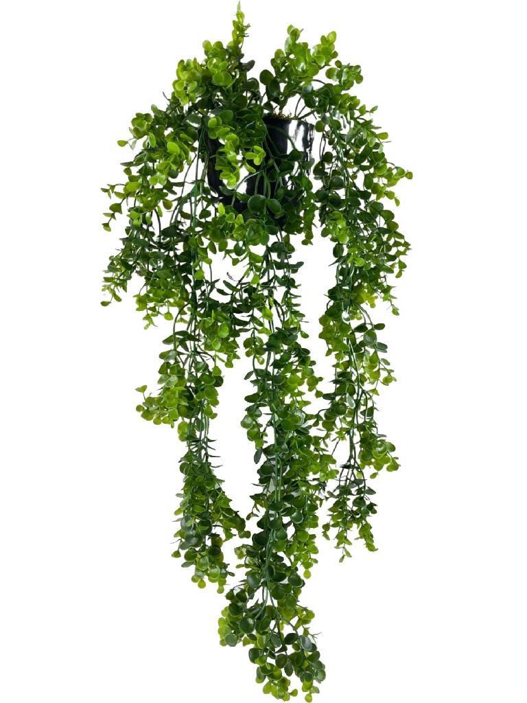 Yapay Çiçek Saksıda Sarkan Şimşir Okaliptus Yapay Sarmaşık 60cm