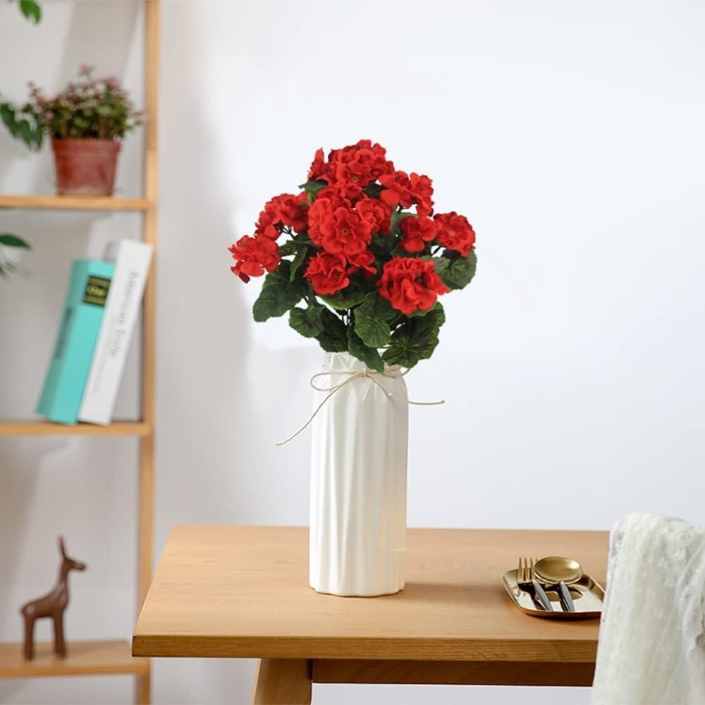 Yapay Çiçek Sardunya Demeti 40*25cm 1.Kalite KIRMIZI Koyu Balkon Çiçeği