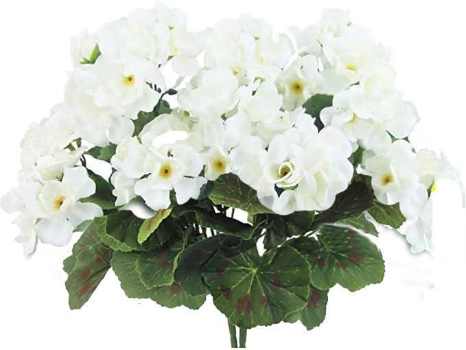 Yapay Çiçek Sardunya Demeti 40*25cm 1.Kalite BEYAZ Balkon Çiçeği