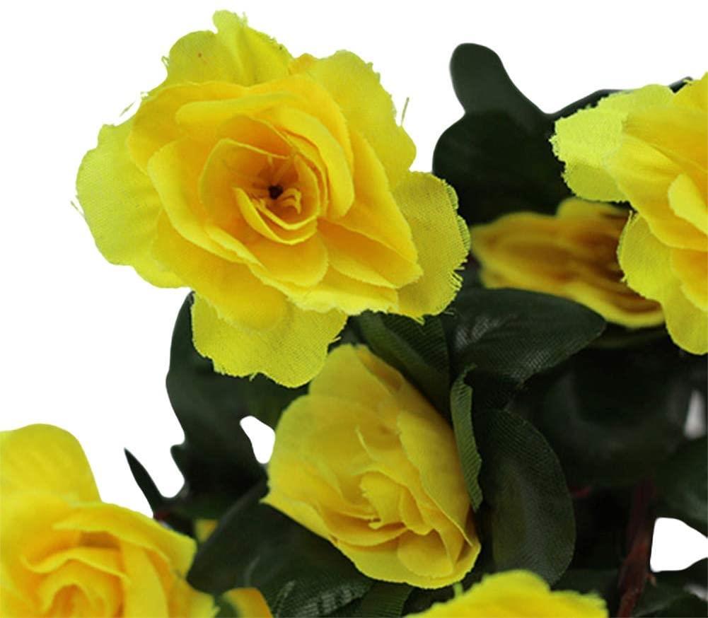 Yapay Çiçek Sarı Açelya Demeti 7 Dallı 33*20cm