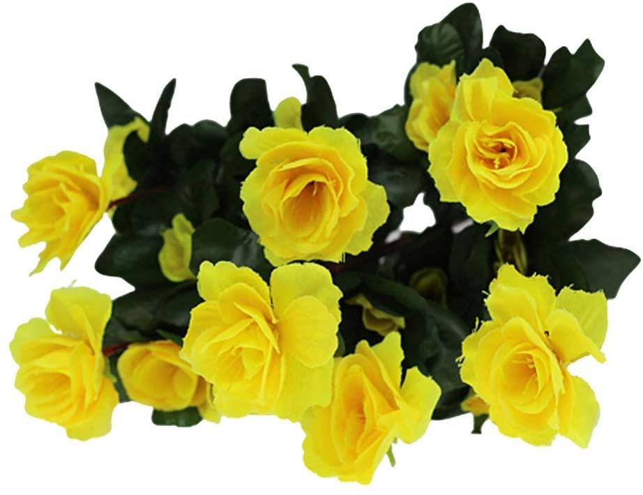 Yapay Çiçek Sarı Açelya Demeti 7 Dallı 33*20cm