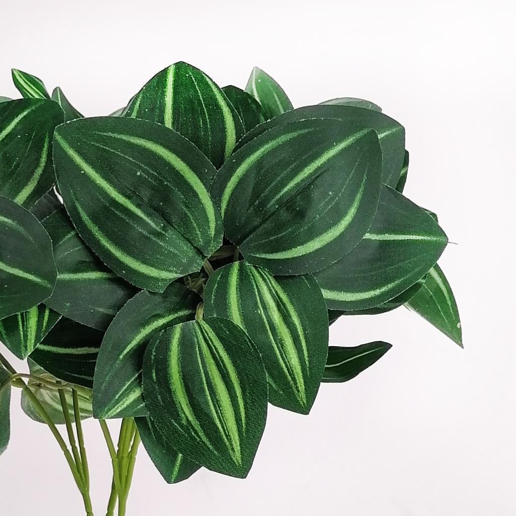 Yapay Çiçek Sarı Çizgili Yaprak Demeti  Dikey Bahçe Uygulama Demeti 30 cm Yapay Bitki