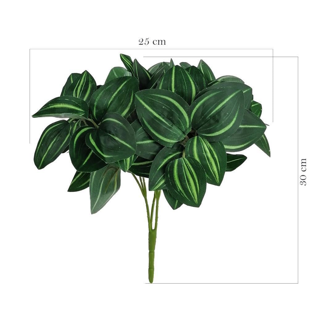 Yapay Çiçek Sarı Çizgili Yaprak Demeti  Dikey Bahçe Uygulama Demeti 30 cm Yapay Bitki