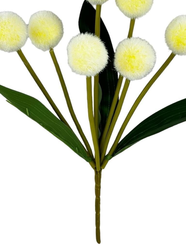 Yapay Çiçek Sarı Pompon Çiçeği Dekoratif Yapay Çiçek 30*20cm