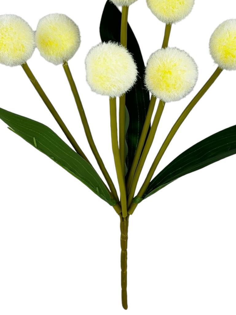 Yapay Çiçek Sarı Pompon Çiçeği Dekoratif Yapay Çiçek 30*20cm