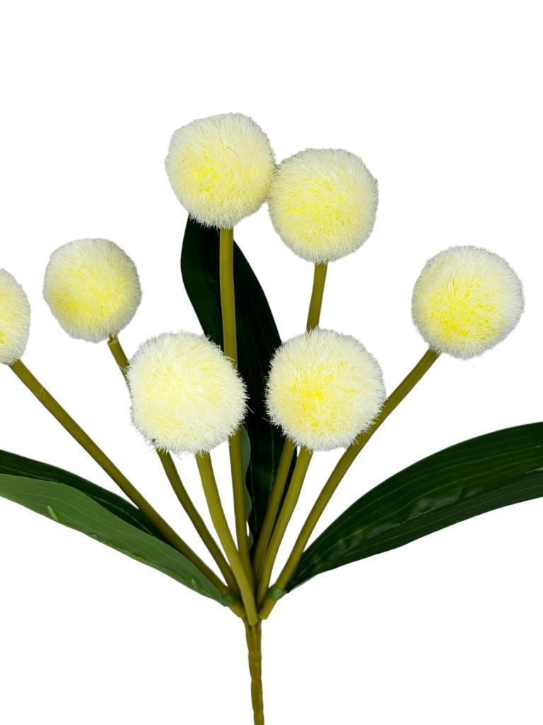 Yapay Çiçek Sarı Pompon Çiçeği Dekoratif Yapay Çiçek 30*20cm