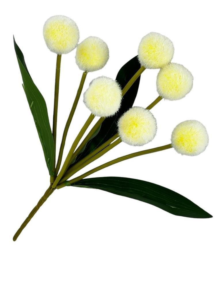 Yapay Çiçek Sarı Pompon Çiçeği Dekoratif Yapay Çiçek 30*20cm