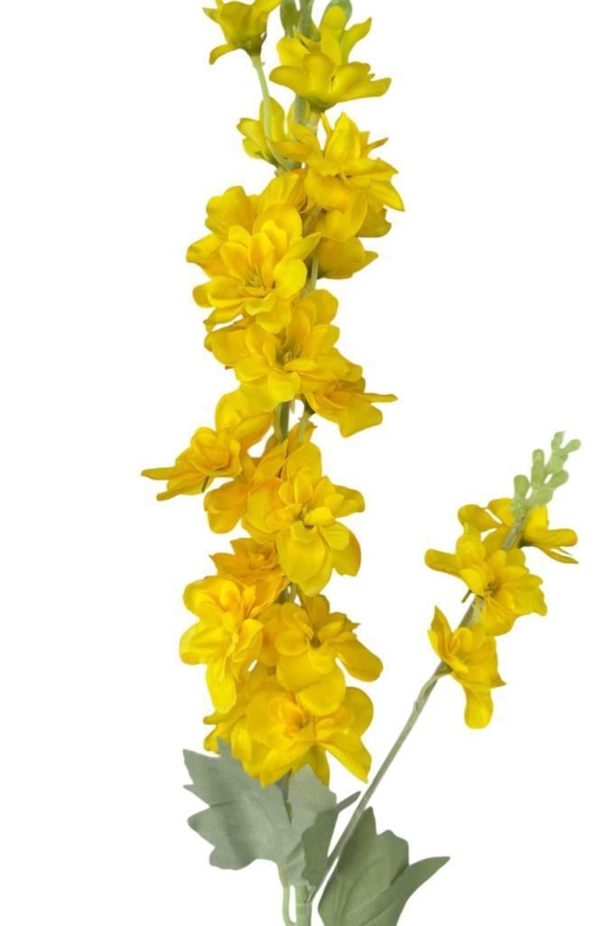 Yapay Çiçek Sarı Sümbül Tek Dal Tomurcuklu 85*15cm Kumaş Çiçek Uzun Dal