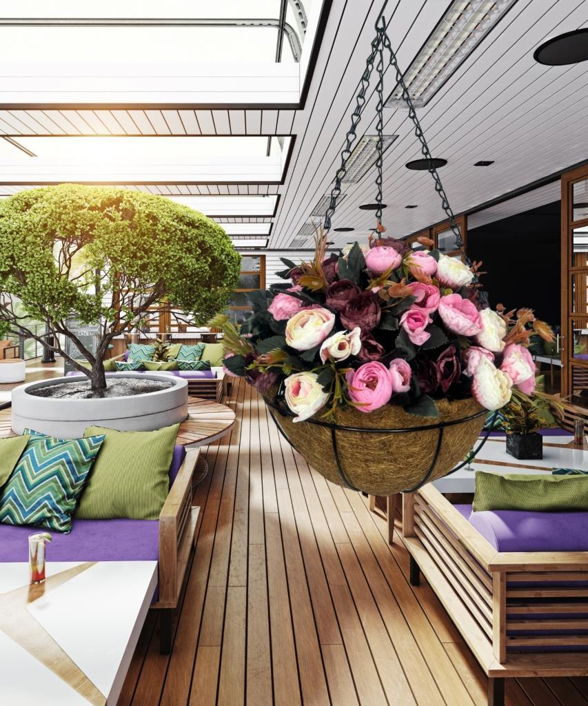 Yapay Çiçek Sarkaç Askılı Makreme Sepette Erengül Bordo Pembe Çiçek Sepeti