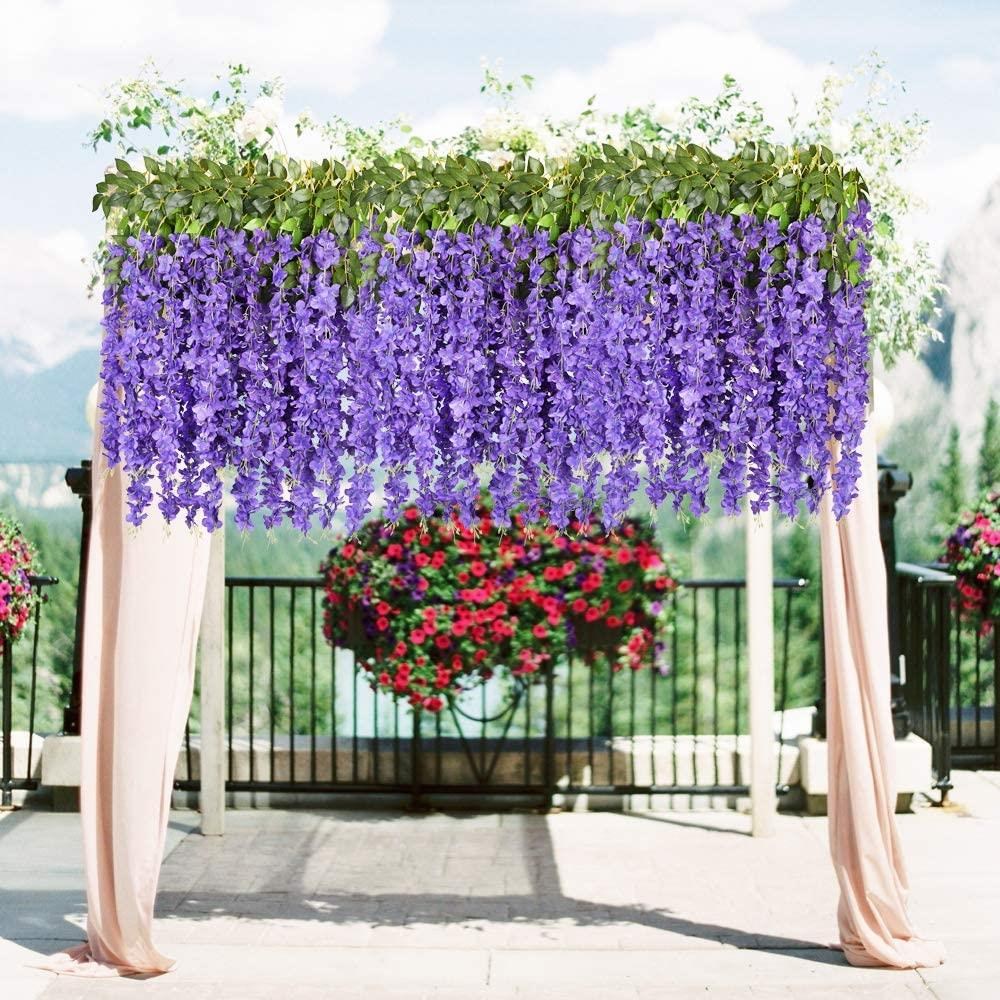 Yapay Çiçek Sarkan 3 Dallı Akasya 90cm MOR