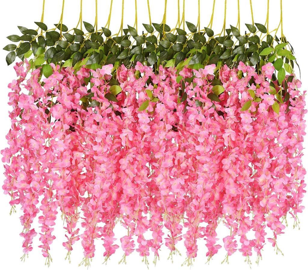 Yapay Çiçek Sarkan 3 Dallı Akasya 90cm PEMBE