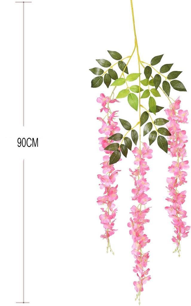 Yapay Çiçek Sarkan 3 Dallı Akasya 90cm PEMBE