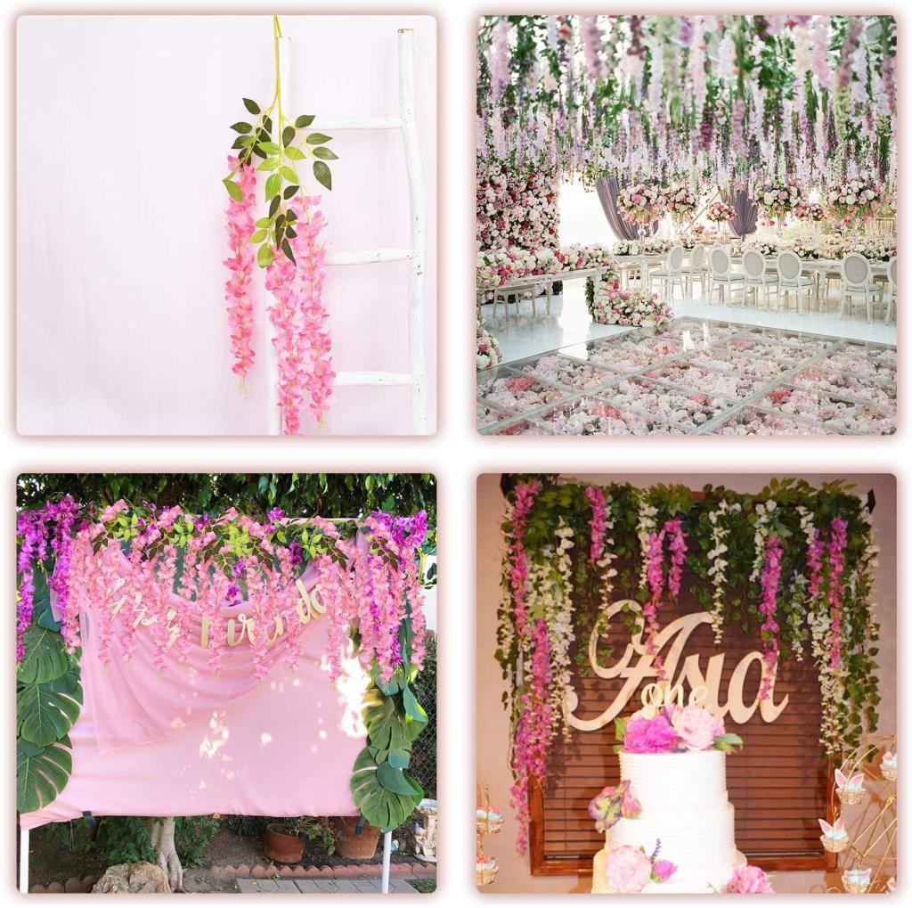 Yapay Çiçek Sarkan 3 Dallı Akasya 90cm PEMBE