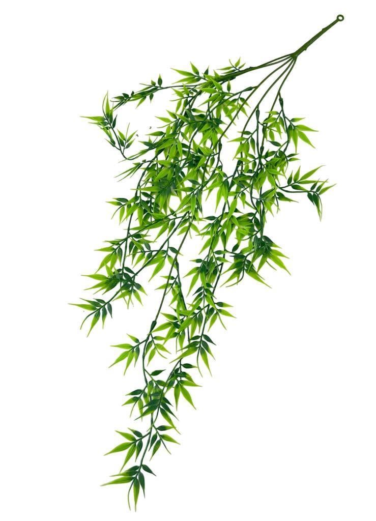 Yapay Çiçek Sarkan Bambu 60cm 5Dallı ty123 Yapay Sarmaşık Yeşil 