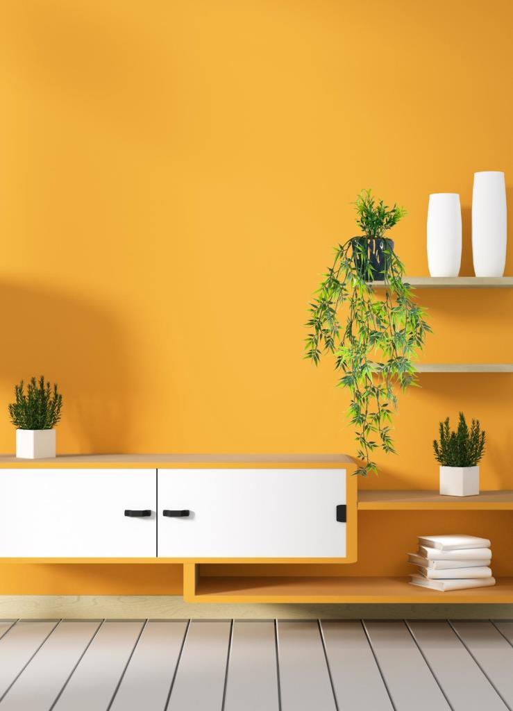 Yapay Çiçek Sarkan Bambu Yapraklı Bitki Küçük Siyah Saksıda Yapay Sarmaşık 65cm