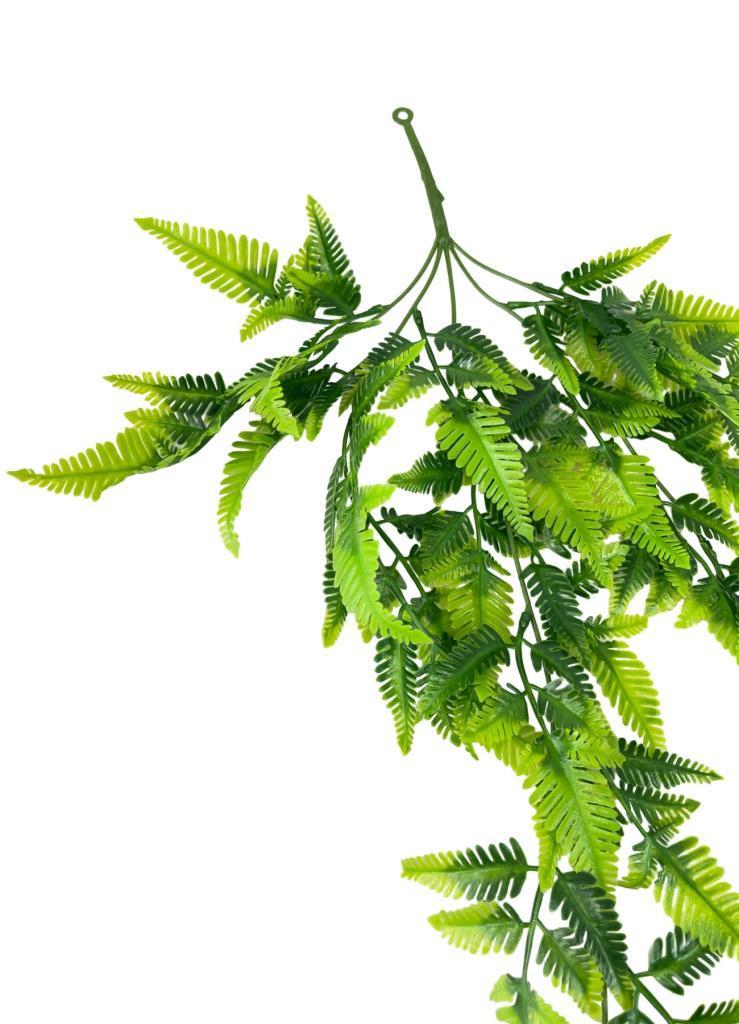 Yapay Çiçek Sarkan Boston Fern 60cm 5Dallı ty124 Yapay Sarmaşık Yeşil 
