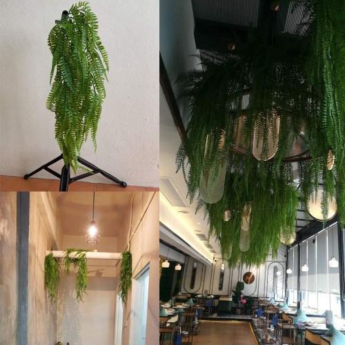 Yapay Çiçek Sarkan Boston Fern 60cm 5Dallı ty124 Yapay Sarmaşık Yeşil 