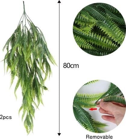 Yapay Çiçek Sarkan Boston Fern Yapay Sarmaşık ty70 Yeşil