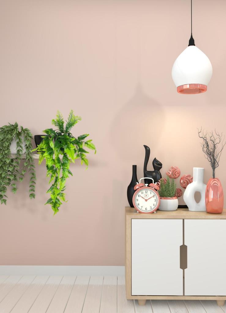 Yapay Çiçek Sarkan Boston Fern Yapraklı Bitki Küçük Siyah Saksıda Yapay Sarmaşık 55cm