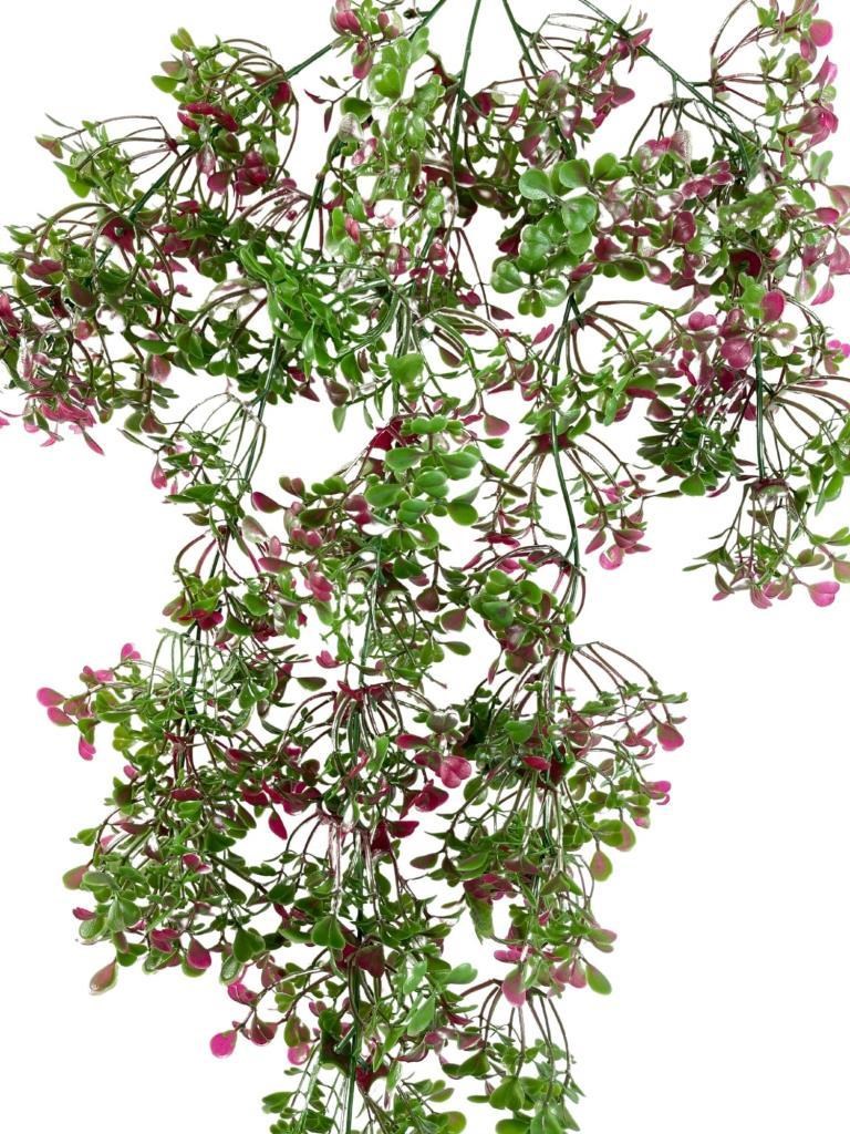 Yapay Çiçek Sarkan Çiçek Bordo Yeşil Fare Kulağı Şimşir Yapay Sarmaşık  60*30cm UV Katkılı Güneşe Dayanıklı
