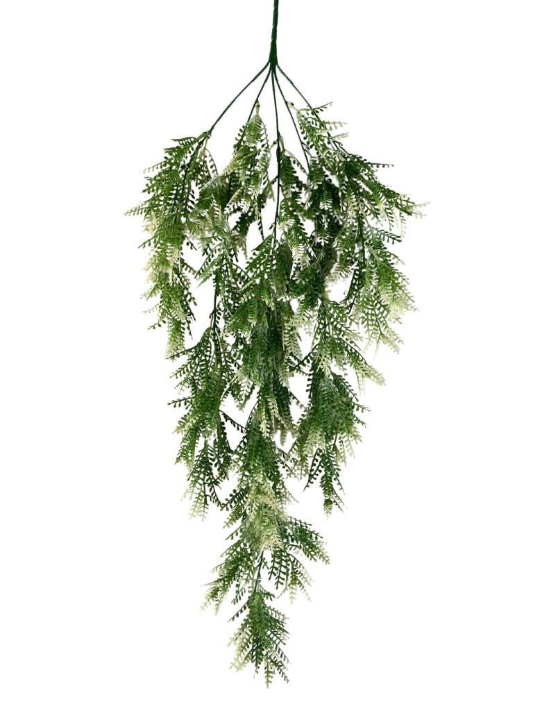 Yapay Çiçek Sarkan Çiçek Yeşil Beyaz Fern725 Yapay Sarmaşık  70*30cm UV Katkılı Güneşe Dayanıklı