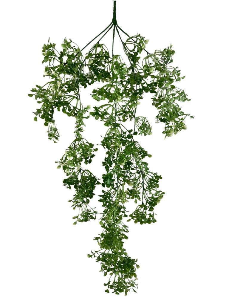 Yapay Çiçek Sarkan Çiçek Yeşil Beyaz Fare Kulağı Şimşir Yapay Sarmaşık  60*30cm UV Katkılı Güneşe Dayanıklı