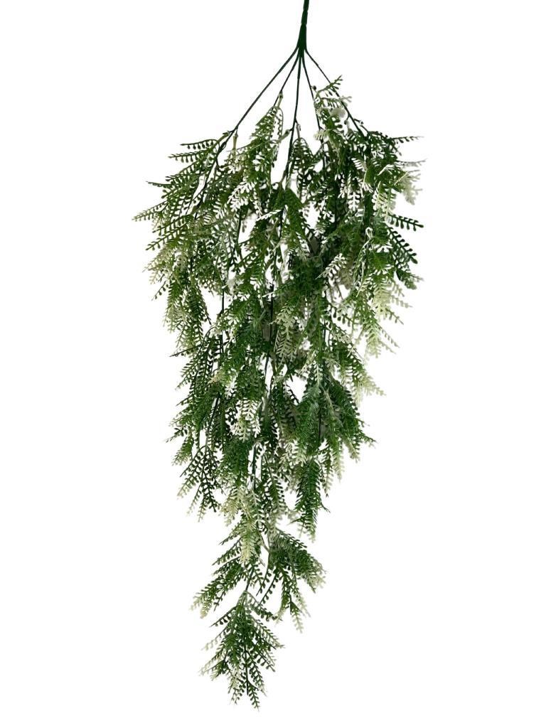 Yapay Çiçek Sarkan Çiçek Yeşil Beyaz Fern725 Yapay Sarmaşık  70*30cm UV Katkılı Güneşe Dayanıklı