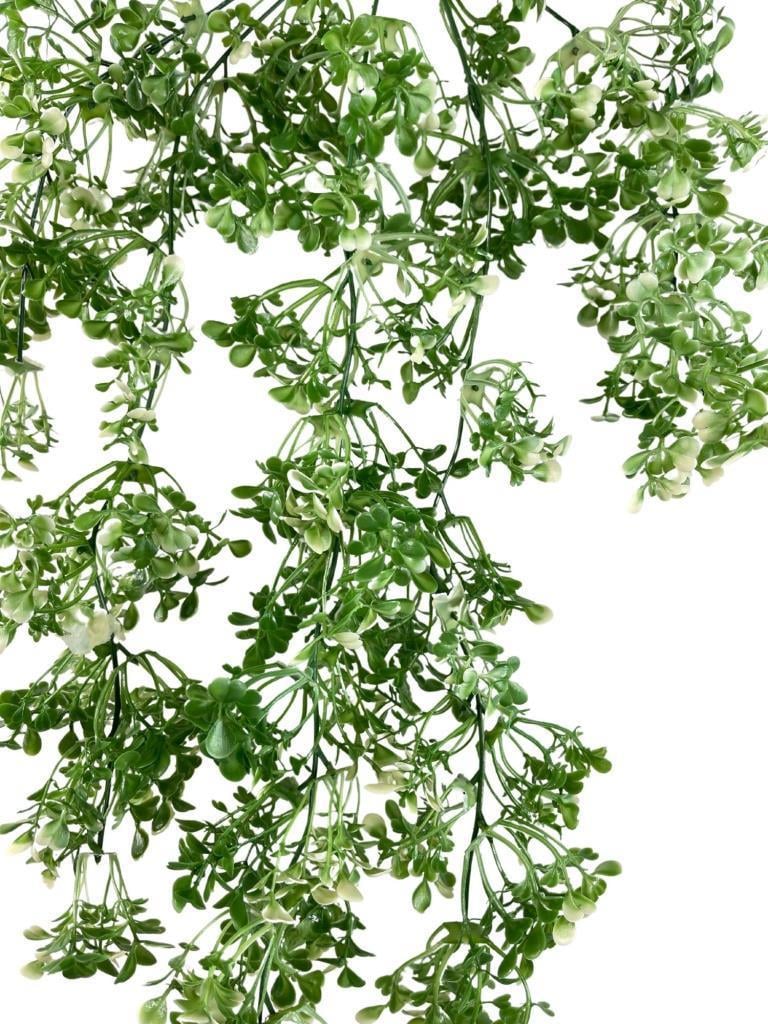 Yapay Çiçek Sarkan Çiçek Yeşil Beyaz Fare Kulağı Şimşir Yapay Sarmaşık  60*30cm UV Katkılı Güneşe Dayanıklı