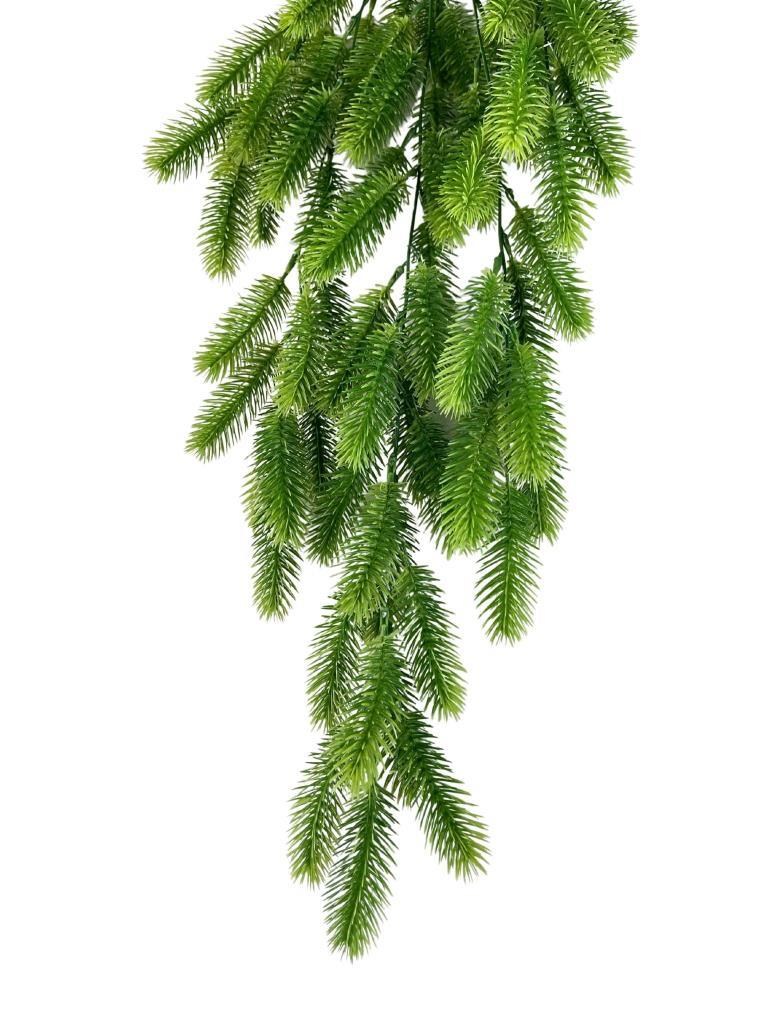 Yapay Çiçek Sarkan Çiçek Yeşil Çam İğneli Ponpon Yapay Sarmaşık  70*30cm UV Katkılı Güneşe Dayanıklı