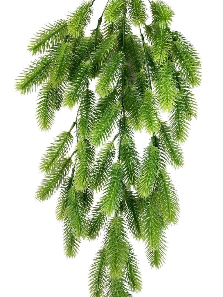 Yapay Çiçek Sarkan Çiçek Yeşil Çam İğneli Ponpon Yapay Sarmaşık  70*30cm UV Katkılı Güneşe Dayanıklı
