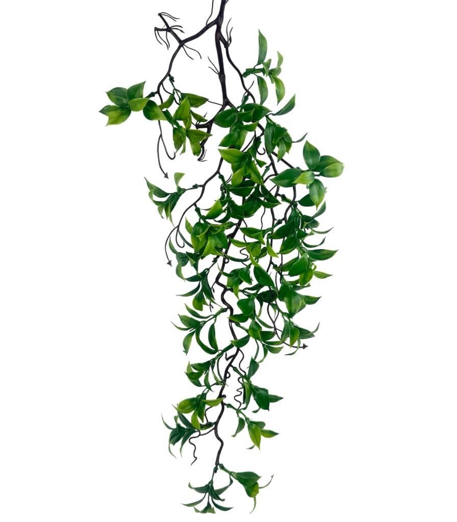 Yapay Çiçek Sarkan Doğal Dallı Fejka 70cm Yapay Sarmaşık Yeşil 