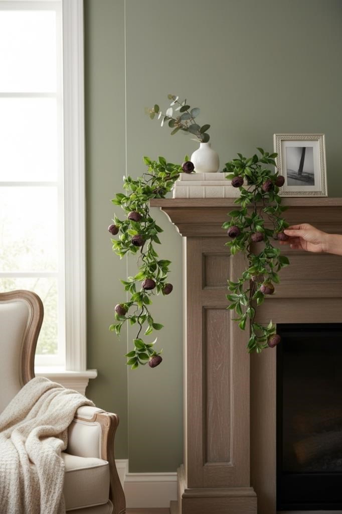 Yapay Çiçek Sarkan Doğal Dallı Mor Erengüllü 70cm Yapay Sarmaşık