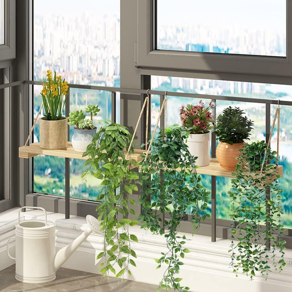 Yapay Çiçek Sarkan Fejka 60cm 5Dallı ty122 Yapay Sarmaşık Yeşil 