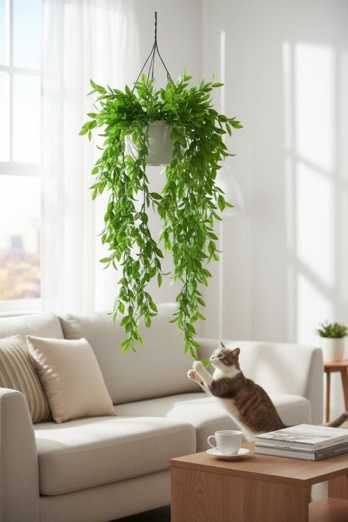 Yapay Çiçek Sarkan Fejka Yeşil Yapay Sarmaşık 60cm