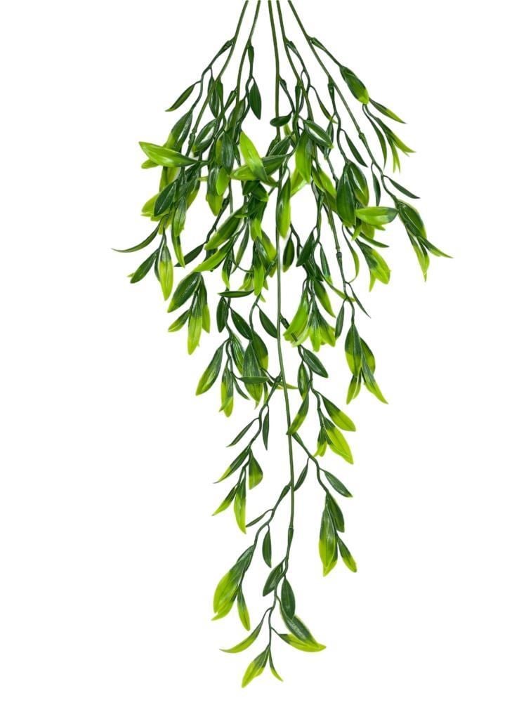 Yapay Çiçek Sarkan Fesleğen 60cm 5Dallı ty120 Yapay Sarmaşık Yeşil 