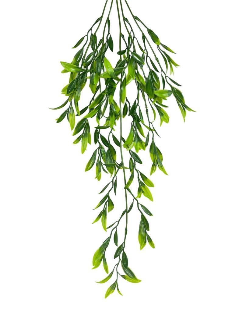 Yapay Çiçek Sarkan Fesleğen 60cm 5Dallı ty120 Yapay Sarmaşık Yeşil 