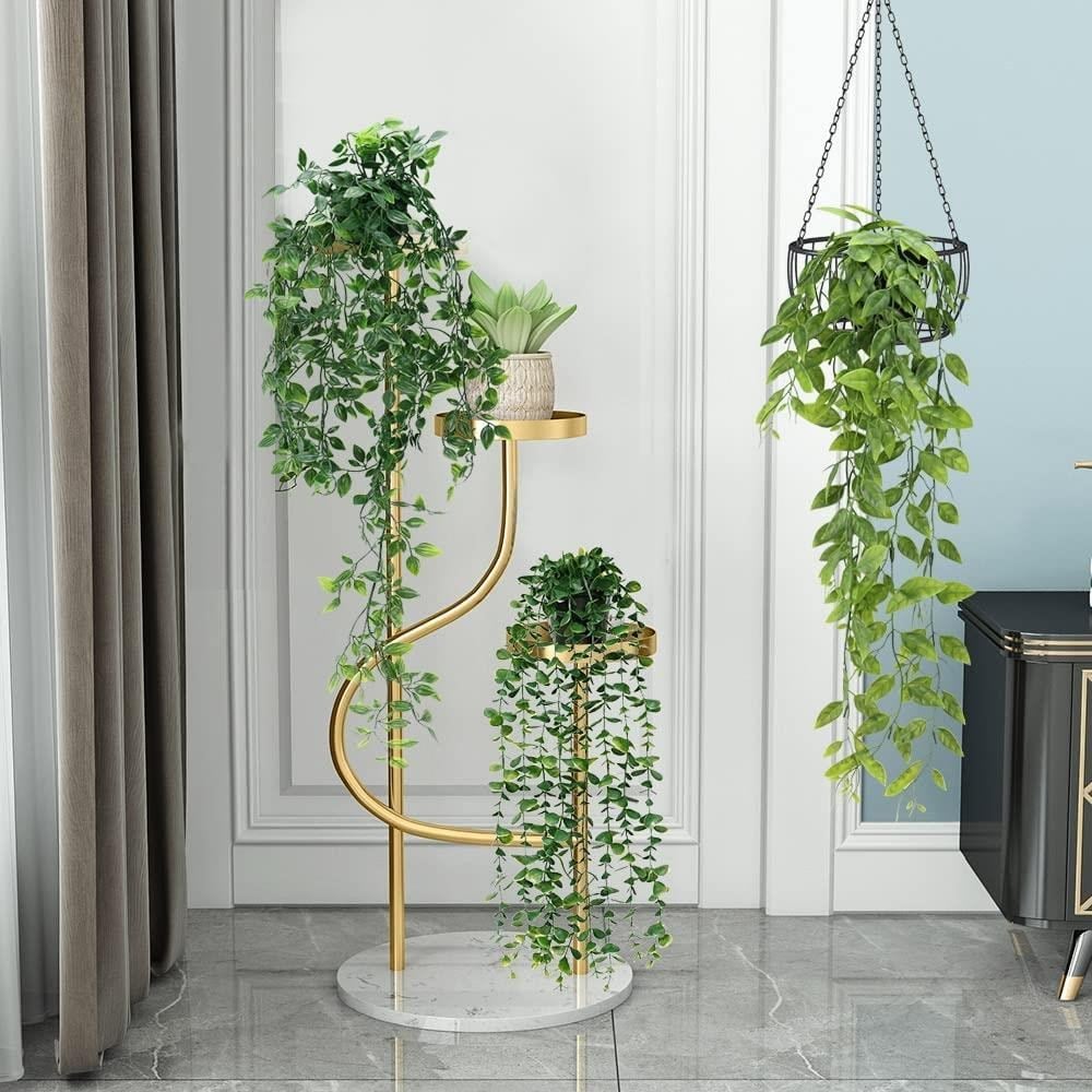 Yapay Çiçek Sarkan Fesleğen 60cm 5Dallı ty120 Yapay Sarmaşık Yeşil 